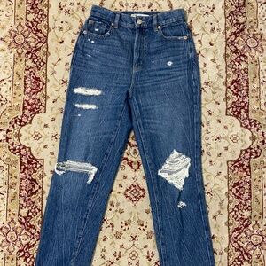 Garage Vintage Straight Ripped Jeans